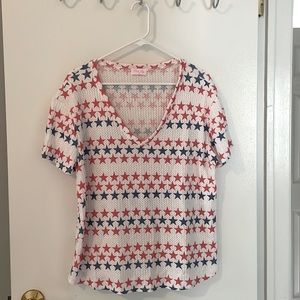 Pink Lily Waffle Knit T-Shirt